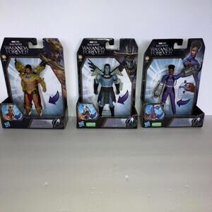 (3) Black Panther Wakanda Forever Battle Action Figures Manor Shuri Attuma NEW